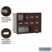Salsbury Cell Phone Storage Locker - 3 Door High Unit (5 Inch Deep Compartments) - 8 A Doors and 2 B Doors - Bronze - Recessed Mounted - Master Keyed Locks  19035-10ZRK
